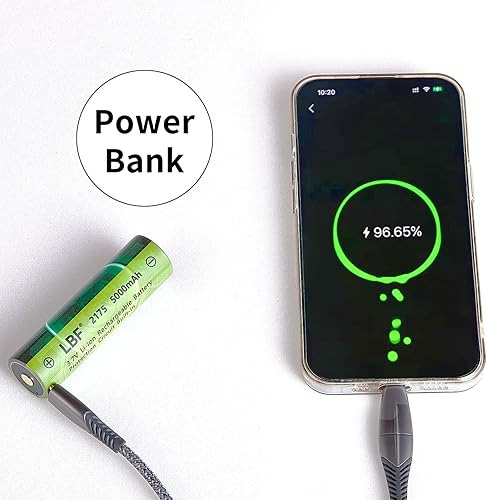 Miniatura 4 de Botón superior de 3.7 V 5000 mAh (21 x 75 no 18 x 65) Batería recargable tipo C Circuito de protección de entradasalida de gran capacidad integrado