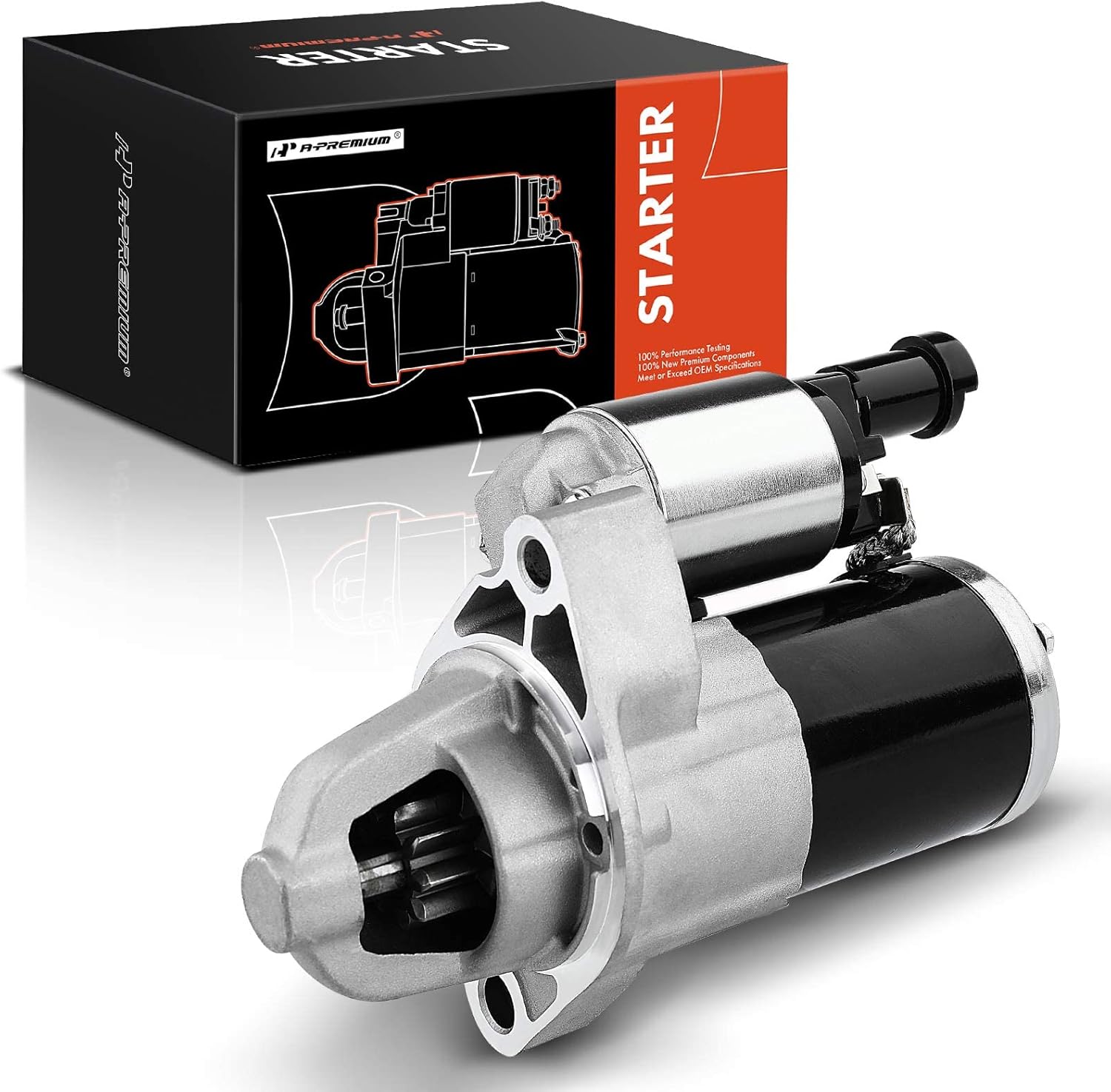 A-Premium Starter Motor Compatible with Honda Accord 2003-2005, Element 2003-2006 L4 2.4L Manual Transmission, 12V 1.7KW 9 Teeth Clockwise, Replace# 06312-RAA-505,31200-RAA-A01