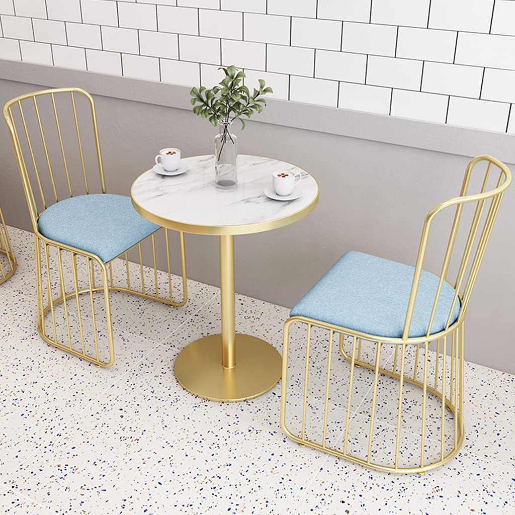 Table de bar ronde en marbre blanc – Table de bistrot pour cuisine, salle à manger, cafétéria, jardin et terrasse – Meuble haut élégant pour la maison et les espaces extérieurs