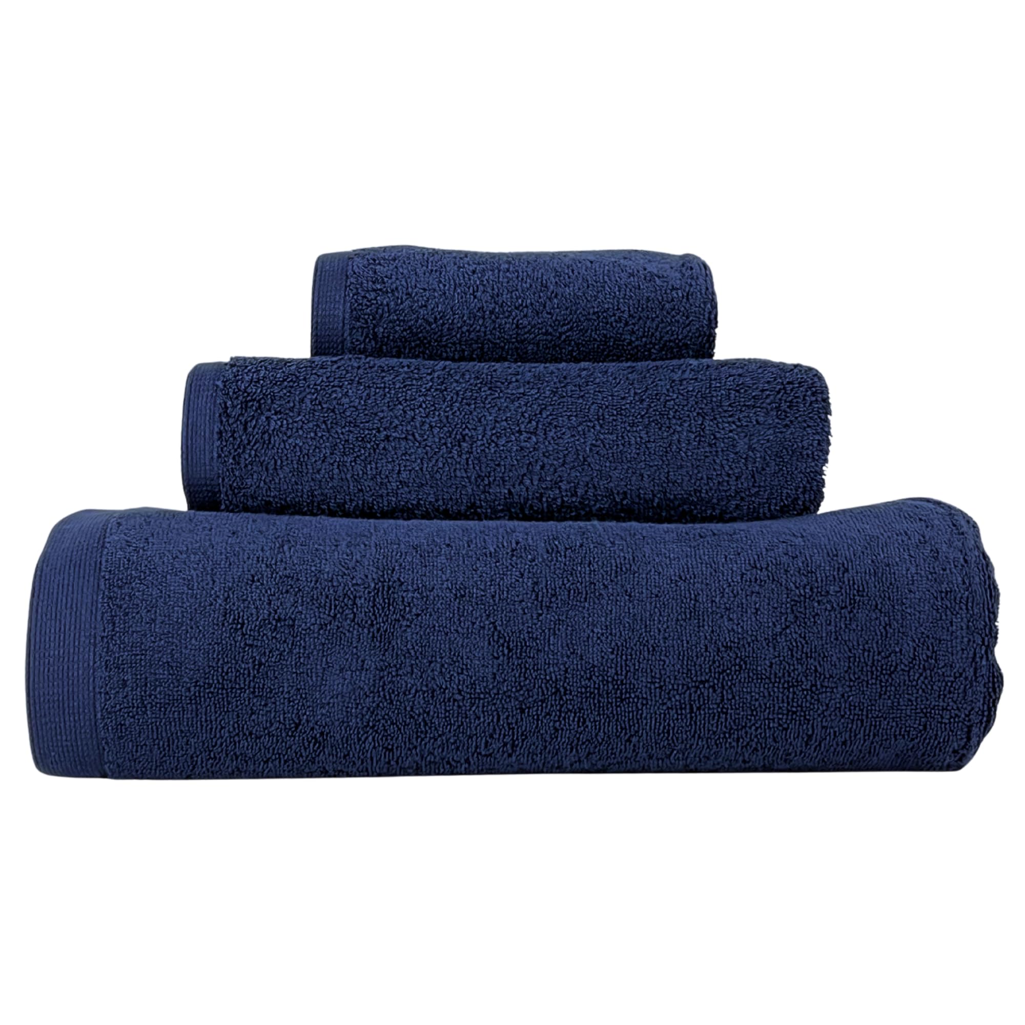 Lincoln & Palm SILVERbac - Juego de toallas turcas de 3 piezas, gruesas, suaves, afelpadas de 700 g/m², calidad de spa y hotel, con infusión plateada, baño de 58 x 30 pulgadas, mano de 30 x 16