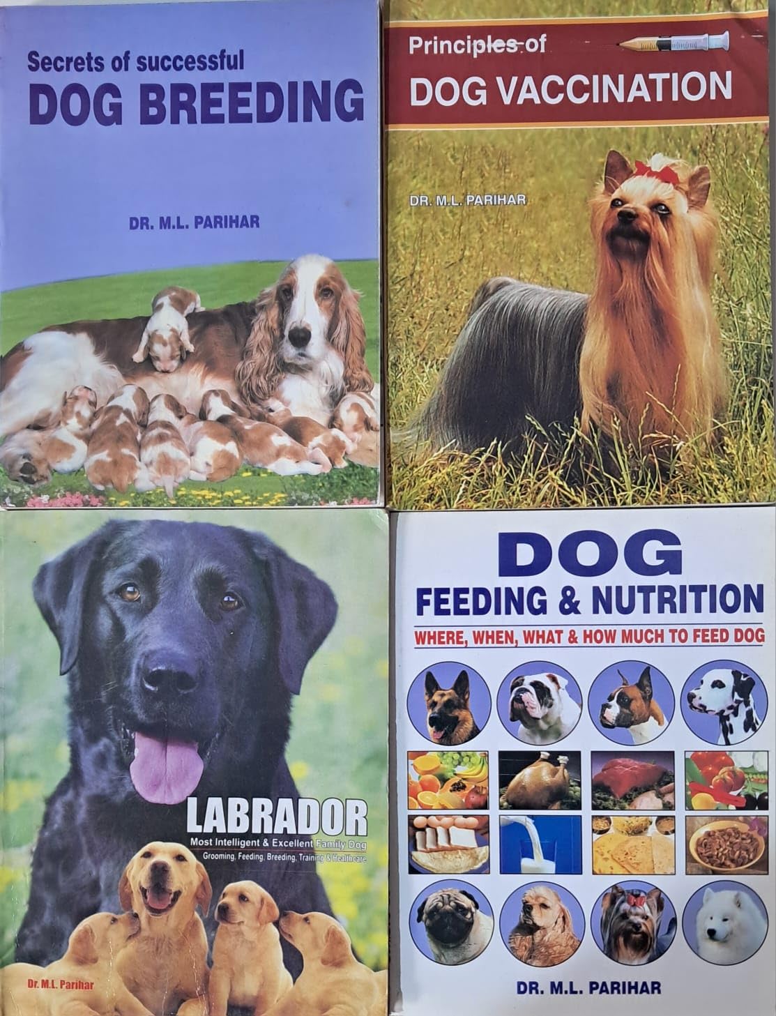 SECRETS OF SUCCESSFUL DOG BREEDING, PRINCIPLES OF DOG VACCINATION, LABRADOR, DOG FEEDING & NUTRITION (SET OF 4 BOOKS) ENGLISH