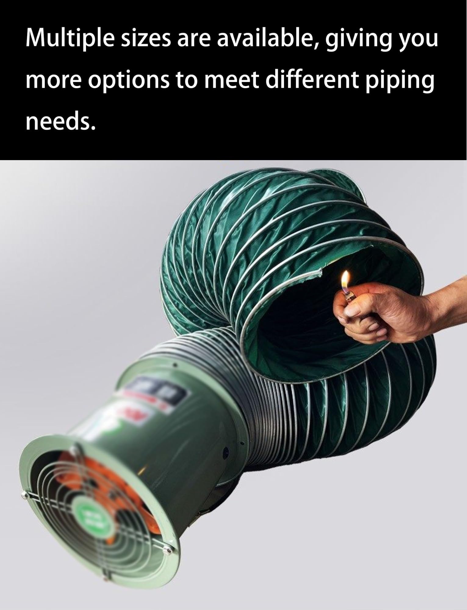 Kit di ventilazione industriale, condotto in tela resistente da 4 m con filo di acciaio, isolato e ignifugo per HVAC, soffiatore multiuso, sfiato asciugatrice