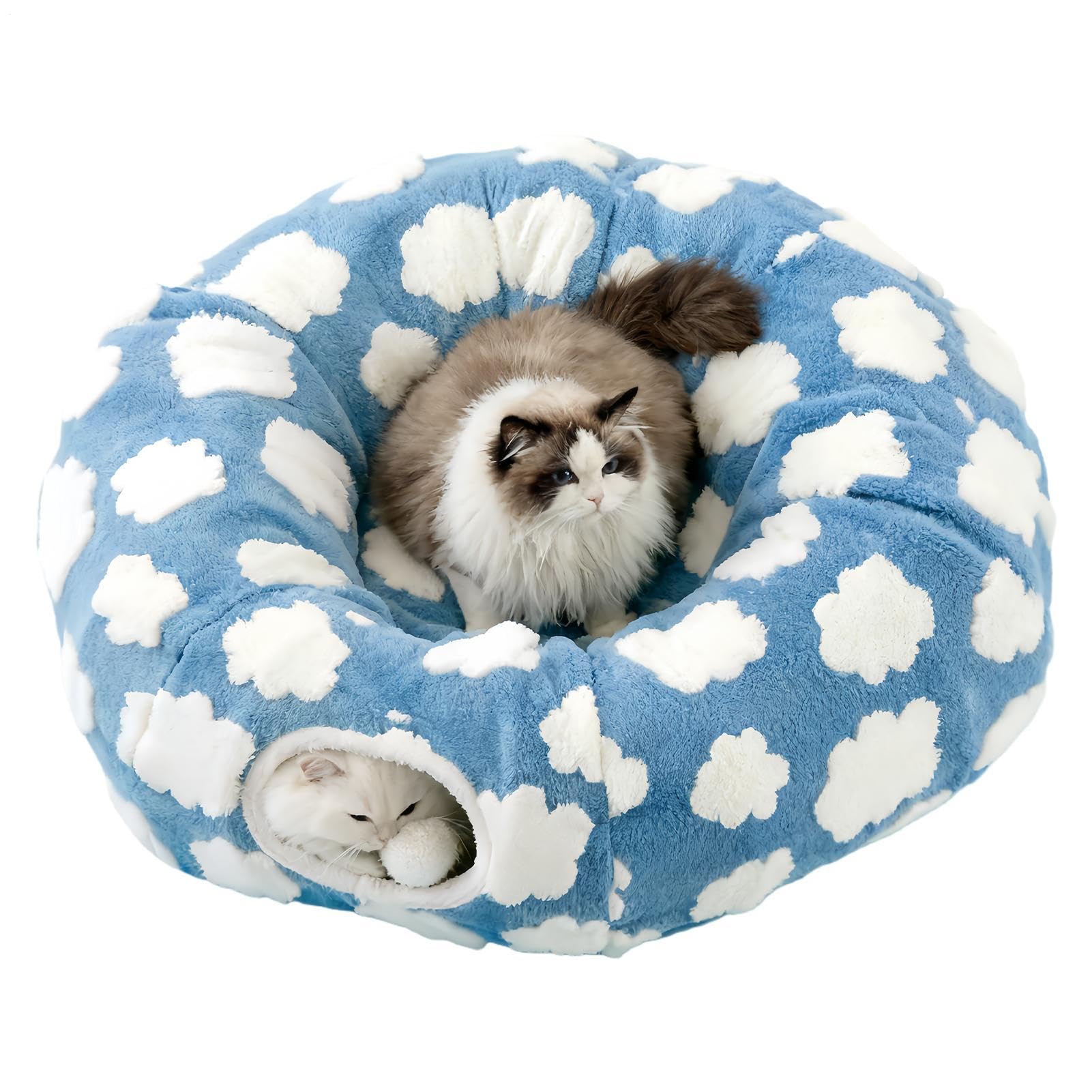 Tunnel Donut pour Chat Nid Lavable et Mignon