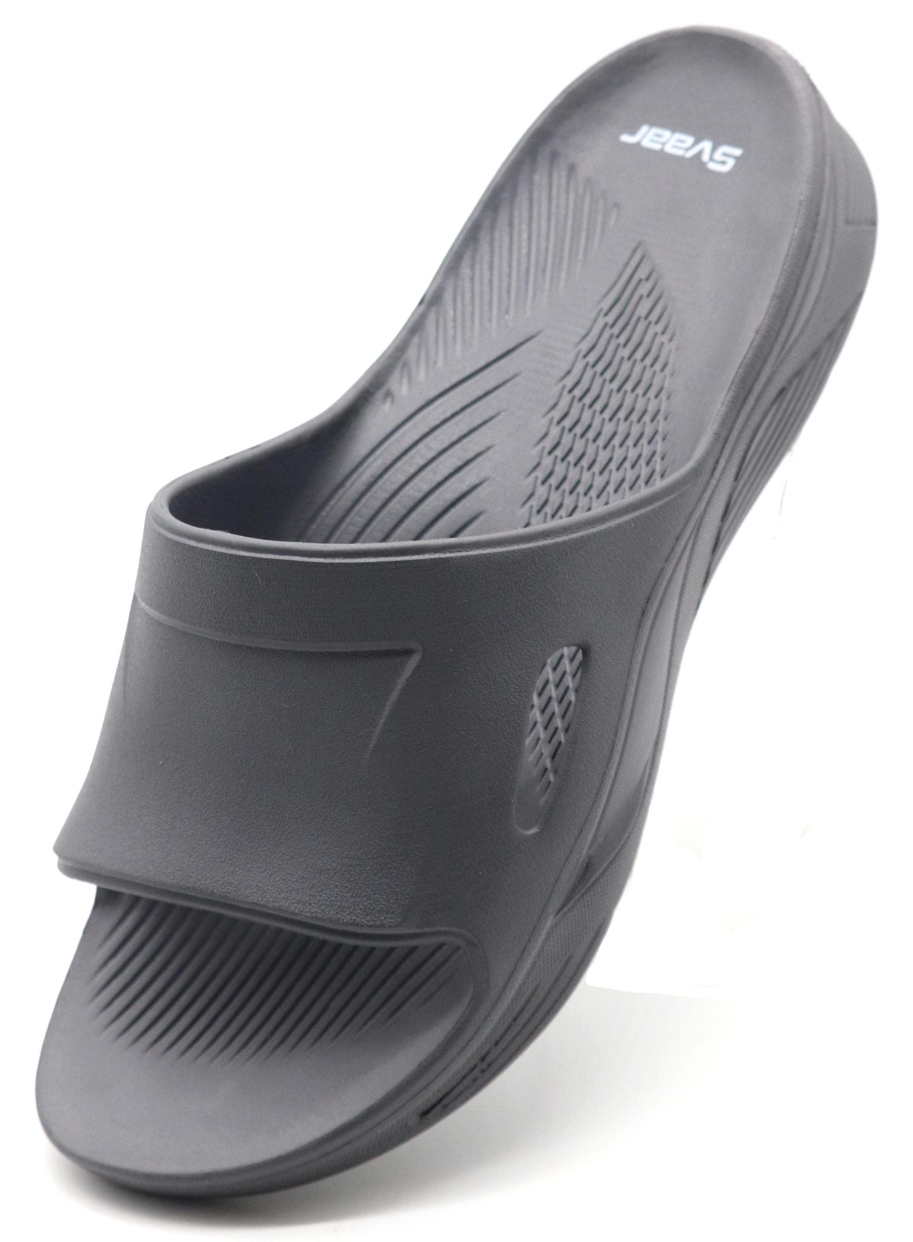 SVAAR Everywear Sliders For Men |Comfortable Indoor Outdoor Slider Slip-On Slippers For Men And Boys, Grey, 10 Uk (B0BR2N4BQV) Amazon Price History, Amazon Price Tracker