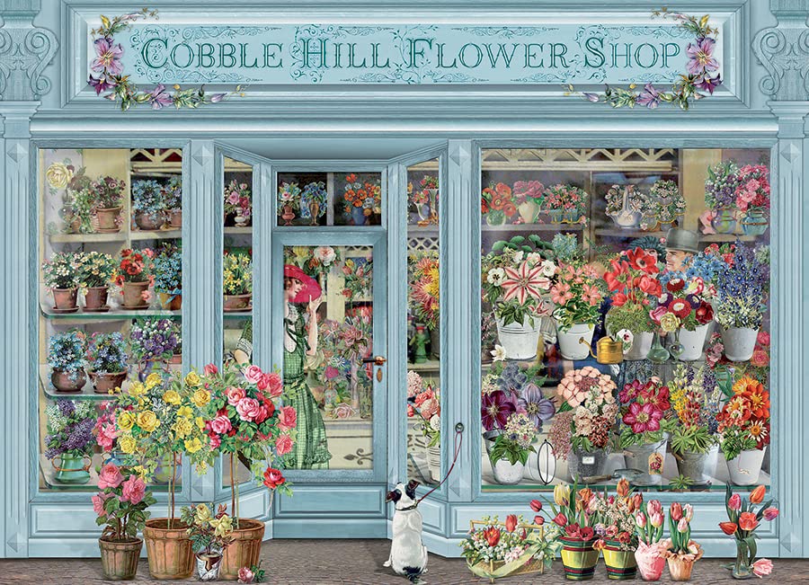 Cobble Hill 1000 Piece Puzzle - Parisian Flowers - Sample Poster Included, 1000 pieces, 26.6" x 19.25"
