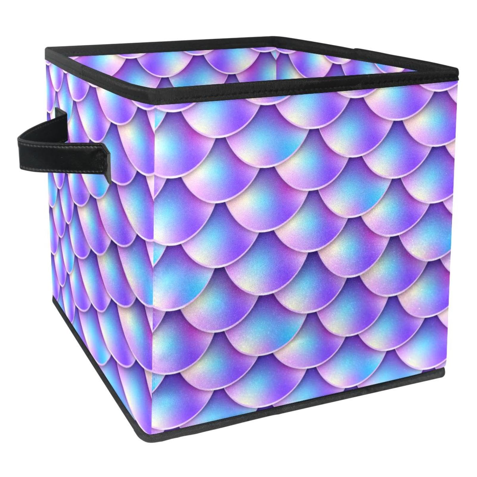 Organiseur tissu pliable pastel sirène pour placard de chambre d'enfant moderne