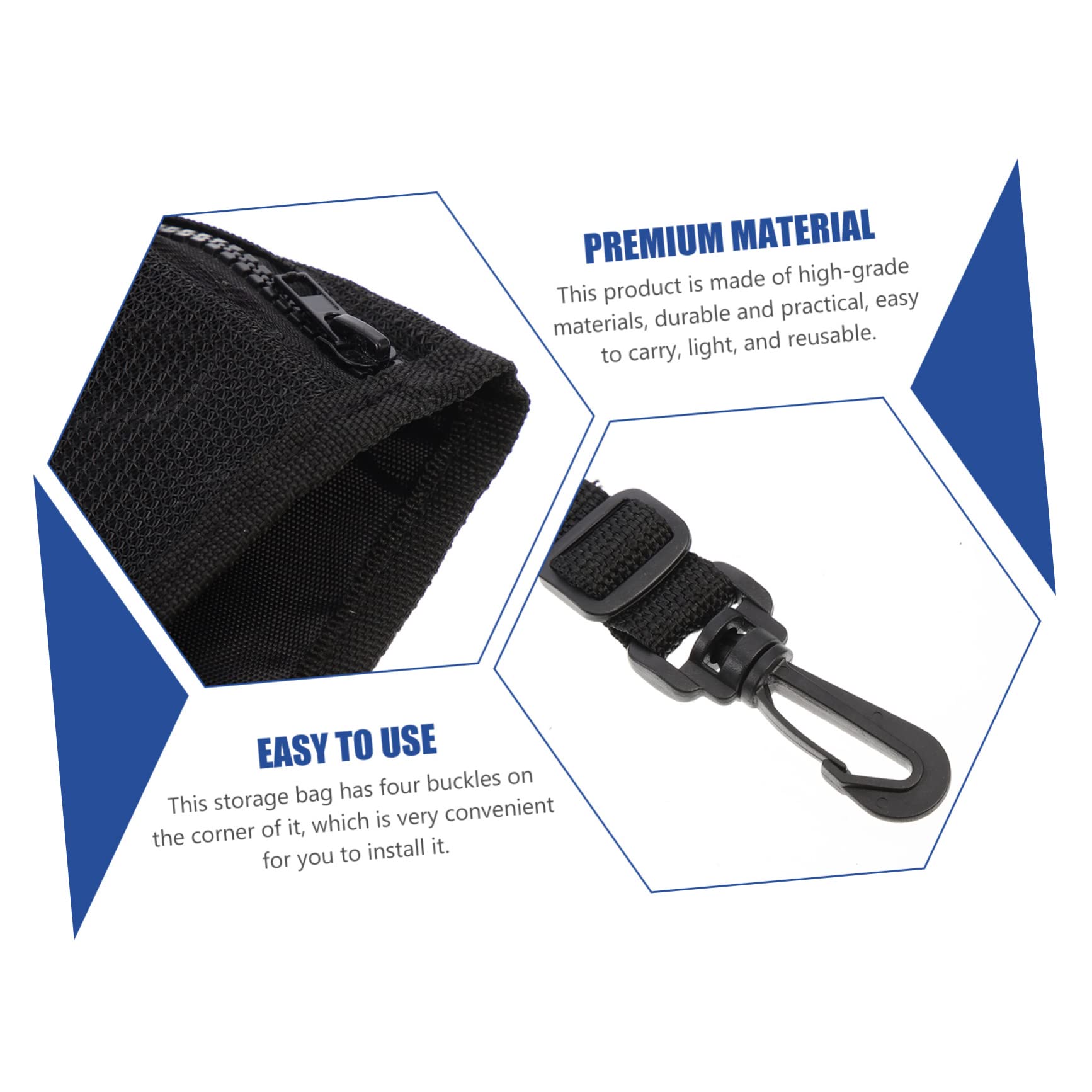 Gogogmee Surfboard Deck Mesh Storage Bag Portable Nylon Sundries Pouch for Paddleboard Kayak Wear-Resistant Organizer for Water Sports Outdoor Activities