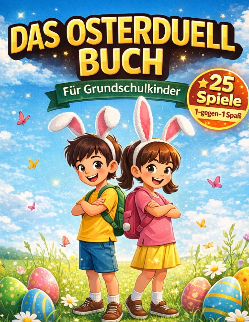 Das große Oster-Duellbuch für Grundschulkinder: 25 lustige Duell-Spiele, Rätsel und Malspaß – das perfekte Geschenk fürs Osternest.