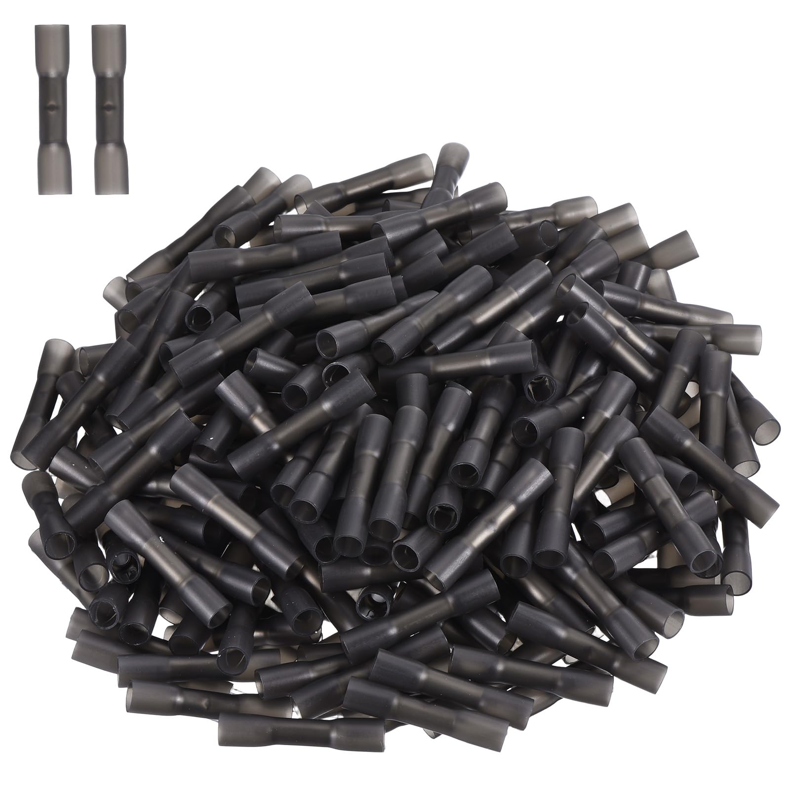 500 Pc Giunti A Crimpare Isolati Termorestringenti 14-12 AWG Nero