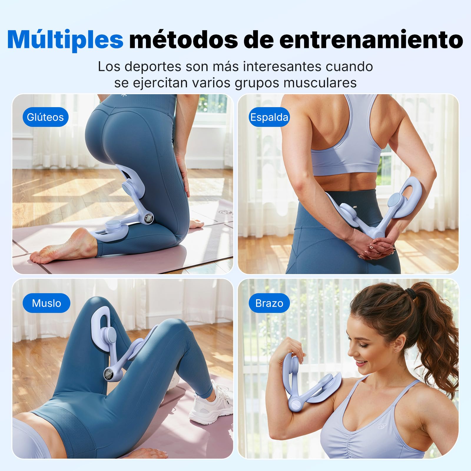 MERACH Thigh Master - Ejercitador de Muslos, ejercitador de Suelo pélvico, ejercitador de Muslos internos para el hogar, Dispositivo de fortalecimiento del Suelo pélvico para Mujeres