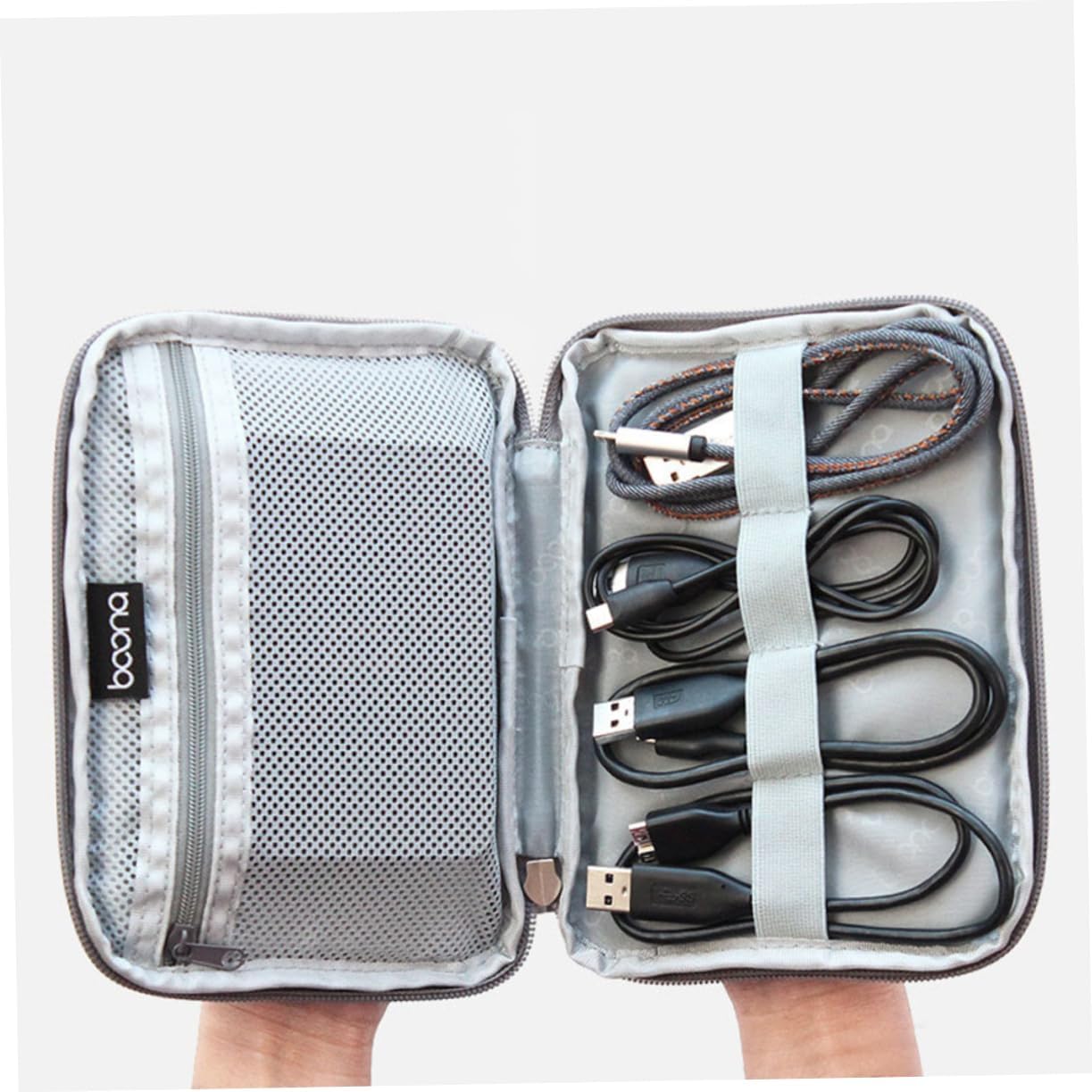 Hard Drive Package Case Organizer Travel Protective Storage Carrying Case for External Grey