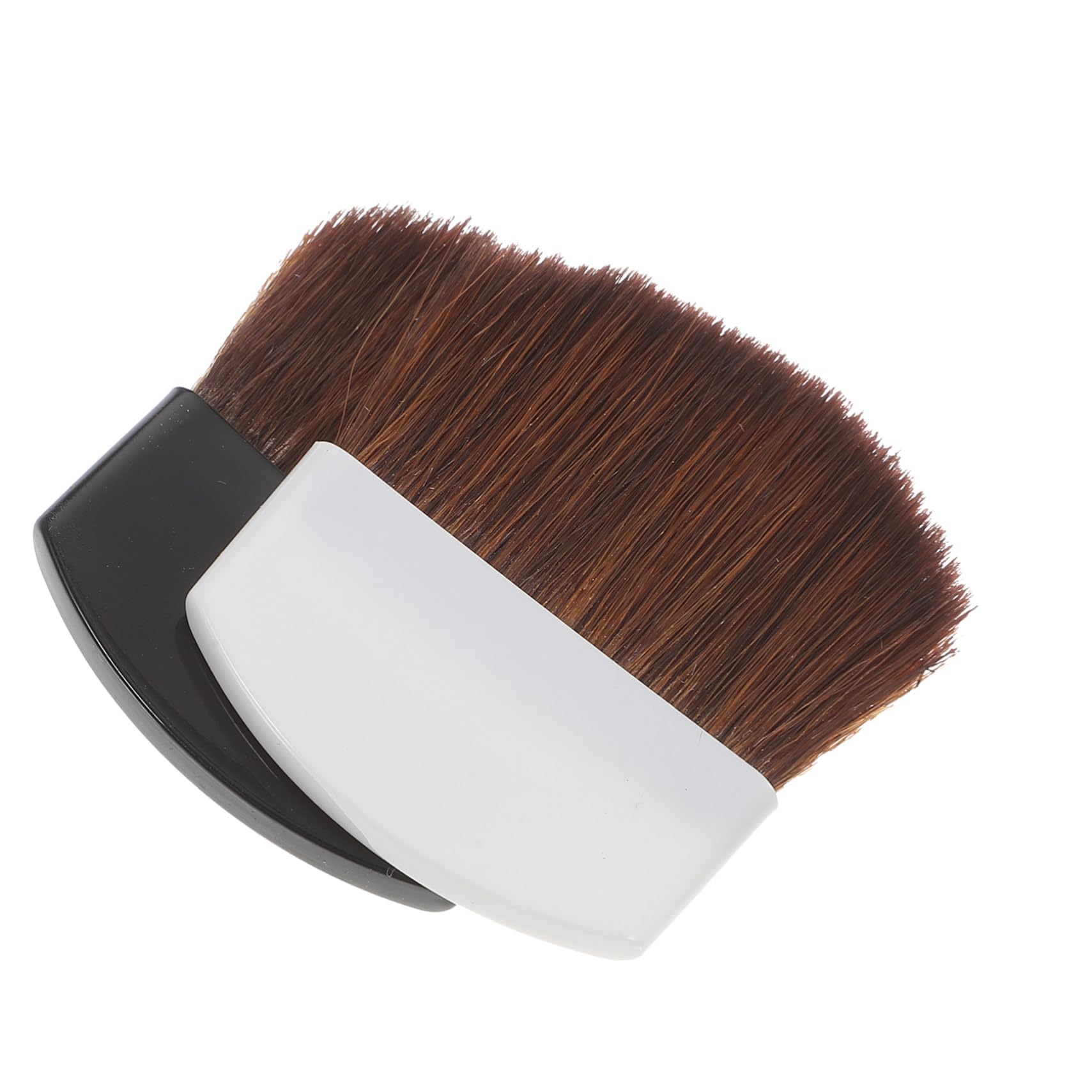 Pennello Blush Professionale 2 Pezzi Morbido e Portatile in Plastica Setole di Cavallo, Pennello Fondotinta Bianco e Nero per Make-up Viso
