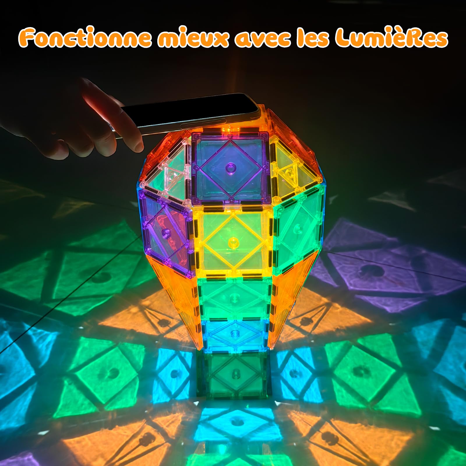 Bloc de Construction Magnétique Jouets: 36 Pièces Construction Magnetique Enfant Tuiles Magnétiques Enfants Magnetic Building Blocks Jeux Cadeau pour Enfants 3 4 5 6 7 8 Ans Garcon Fille