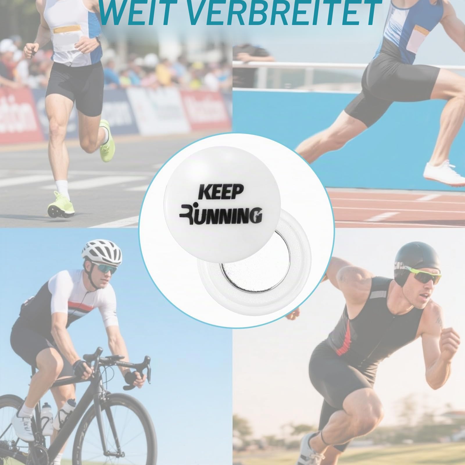Tinoaly 4 Paar Magnetische Startnummernclips, Startnummernhalter Marathon Startnummerntafel Knöpfe Befestigungsmagnete für Läufer