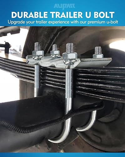 Vista 14 de Kit de pernos en U para remolque de alta resistencia para eje de remolque de 3,500 libras Ejes redondos de 2-3/8 pulgadas Perno U de 5-1/2 1