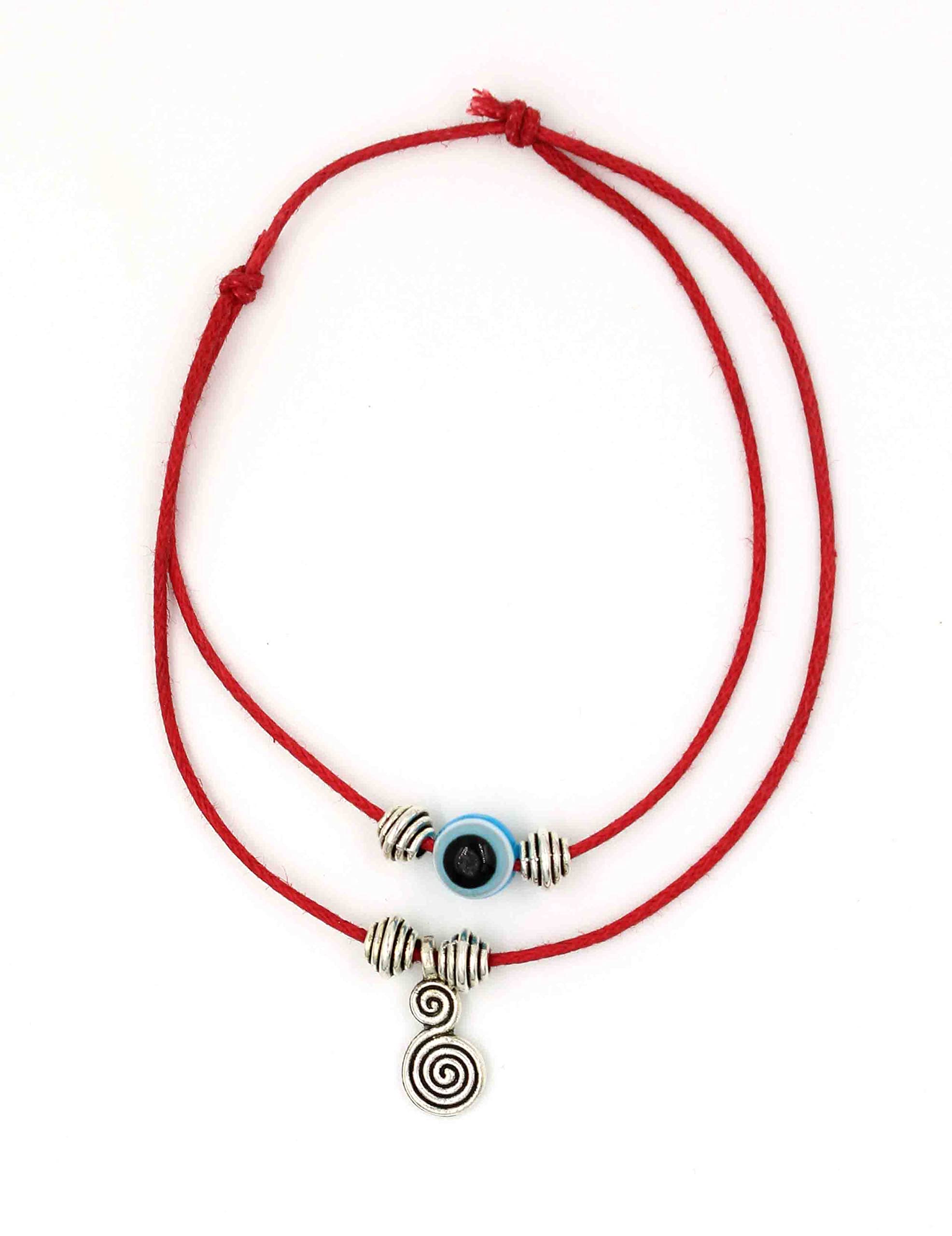 GURJARI JEWELLERS Stylish Girlss RED Thread christmas TREE anklet/nazariya anklet (Eviel eye) (B0BNXBLBH5) Amazon Price History, Amazon Price Tracker
