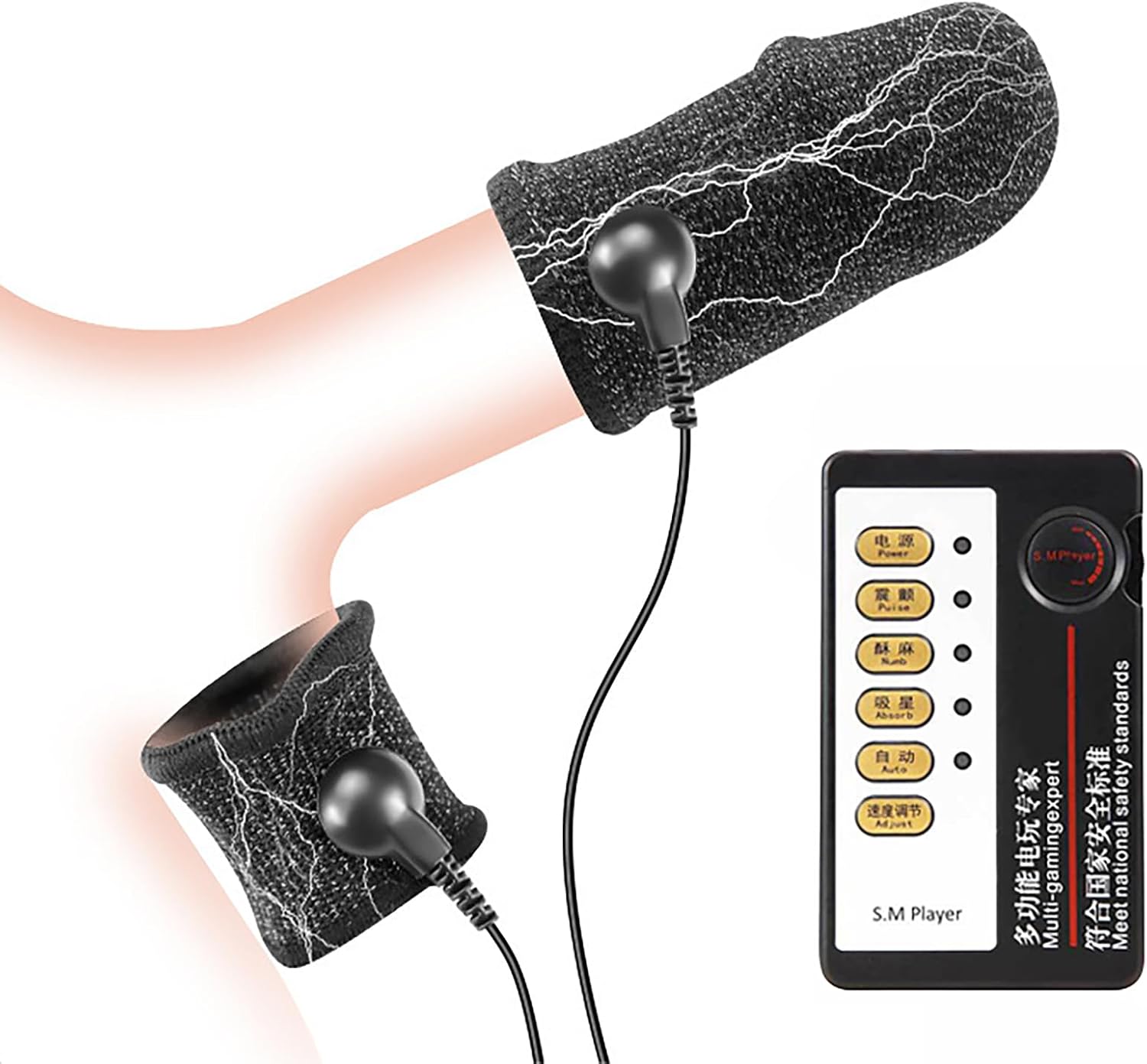 Electric Shock BDSM Cock Ring with Remote Control Cock Ring, Penis Sleeve Restraint Set Male Role Play Chastity Sex Toy