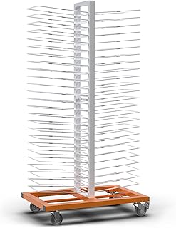 Cabinet Doors Paint Drying Rack Stand with Casters for Paint for Interior, Exterior, Spray, Roll, Brush, Commercial, Pro Painters, 30lbs Capacity per Shelf, Heavy-Duty 110Lbs Rack (50 Shelves)
