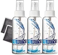 Vista 10 de Purity Limpiador de lentes de gafas Kit - 3 botellas de spray limpiador de lentes de viaje de 1 onza + 2 paños de limpieza de microfibra - Seguro
