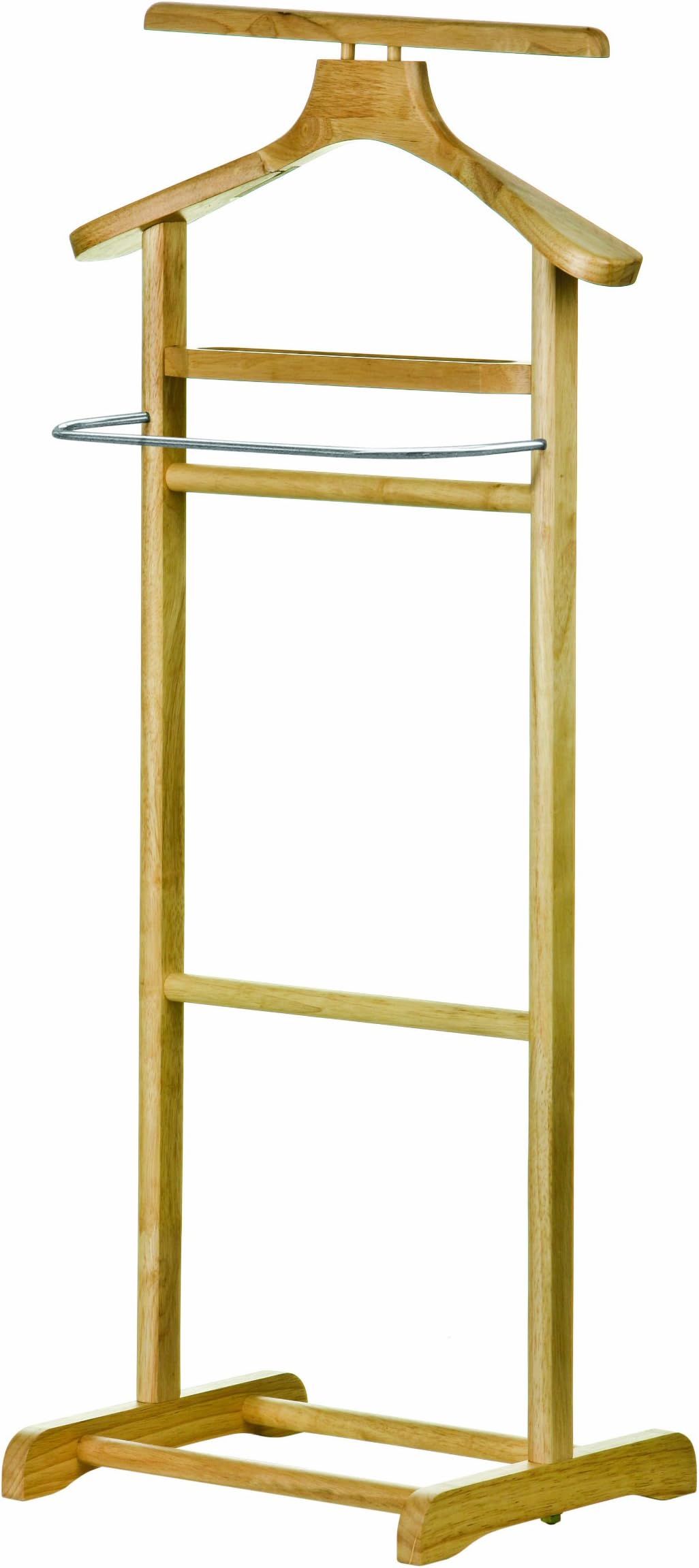 Premier Housewares Clothes Valet, Rubberwood/Stainless Steel, Beige