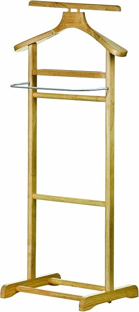 Premier Housewares Clothes Valet, Rubberwood/Stainless Steel