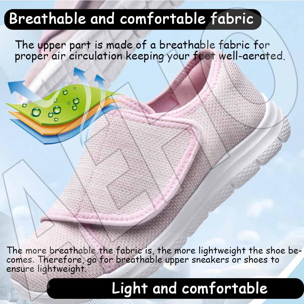 AEHO Gesundheitsschuhe Damen Orthopädische Schuhe Damen Schuhe Für Geschwollene Füße Atmungsaktiv Leicht Laufschuhe Orthopädische,Blau,40/250mm