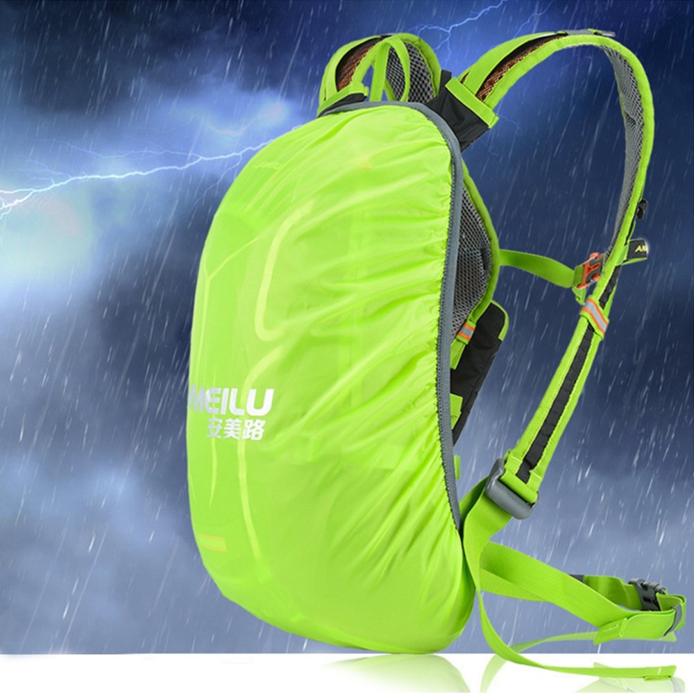 Zaino da Ciclismo Lixada18L Impermeabile e Traspirante per Sport All'aria Aperta, Guida e Viaggi con Copertura Antipioggia, Borsa Idratante Ultraleggera per Ciclisti