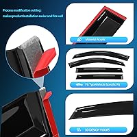 Vista 2 de Protección contra la lluvia para ventanas Nilight para GMC Terrain 2010 2011 2012 2013 2014 2015 2016 2017, Deflectores de ventana, Viseras