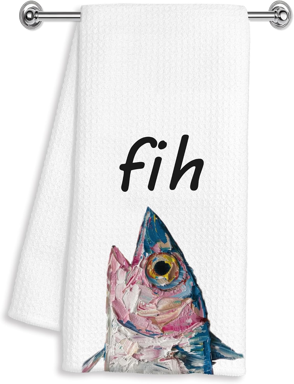 Funny Sea Otter Hand Dish Tea Towels for Kitchen Bathroom Decor 16x24 Inches, Otter Gifts for Women Men, Animal Lover Gifts Kitchen Towels Decorative
