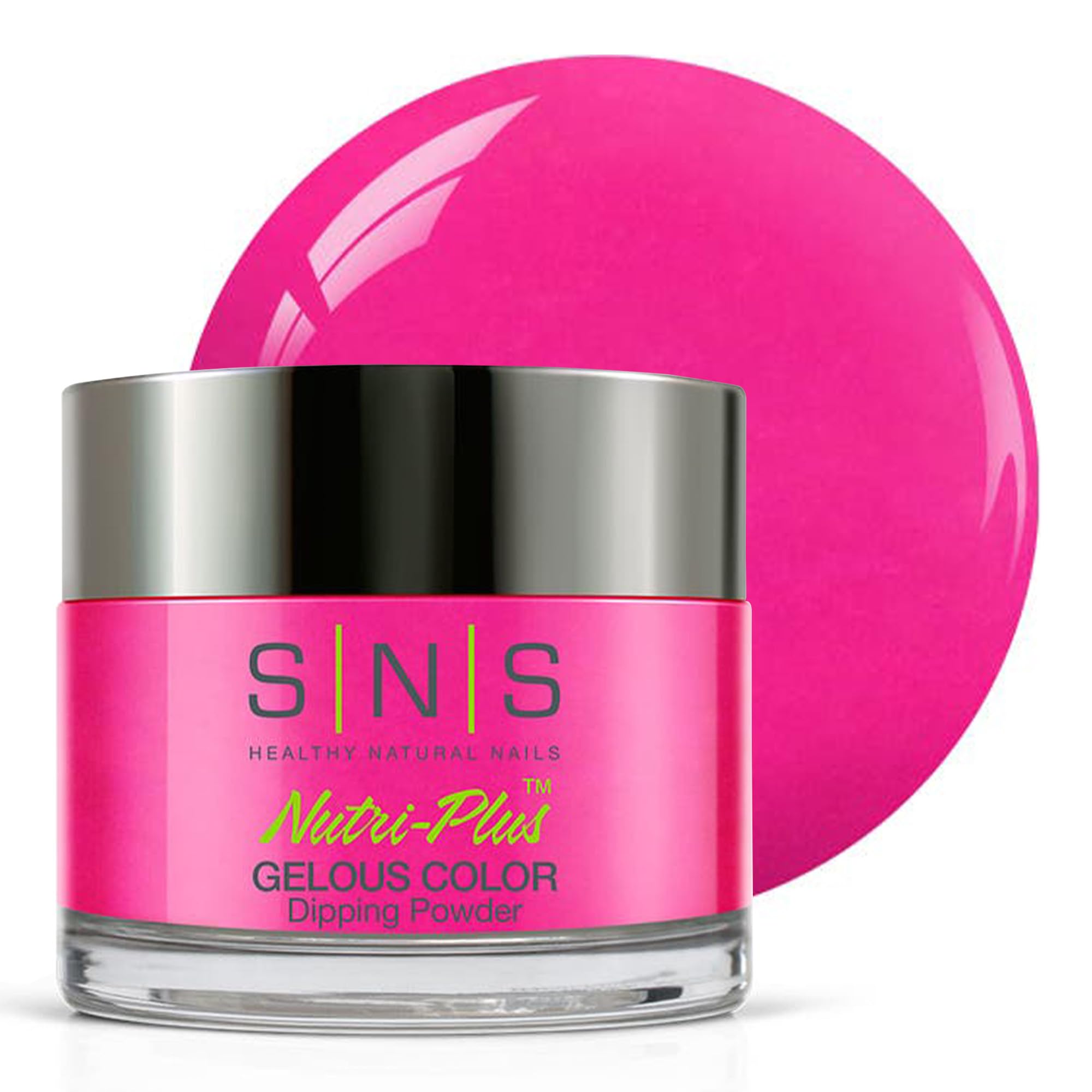 SNS Nail Dip Powder, Gelous Color Dipping Powder - Beach Hair (Pink/Magenta, Cream) - Long-Lasting Dip Nail Color Lasts 14 Days - Low-Odor & No UV