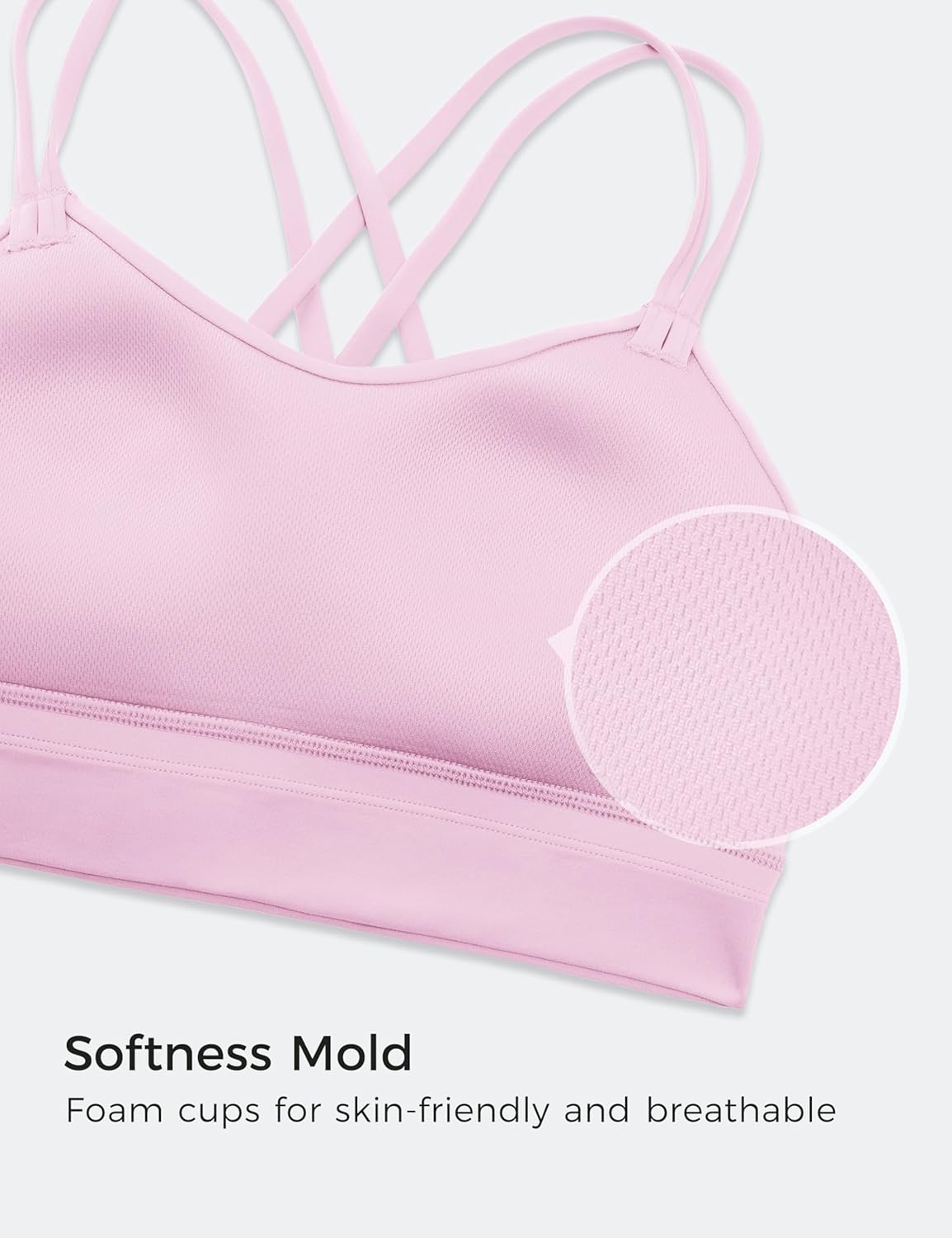 CRZ YOGA Softness Mold Butterluxe Strappy Longline Sports Bras for Women - Double Spaghetti Strap Workout Yoga Crop Top - Image 3