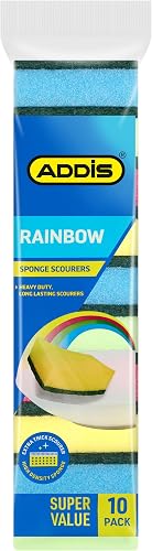 Addis Rainbow Sponge Scourers 10 Pack