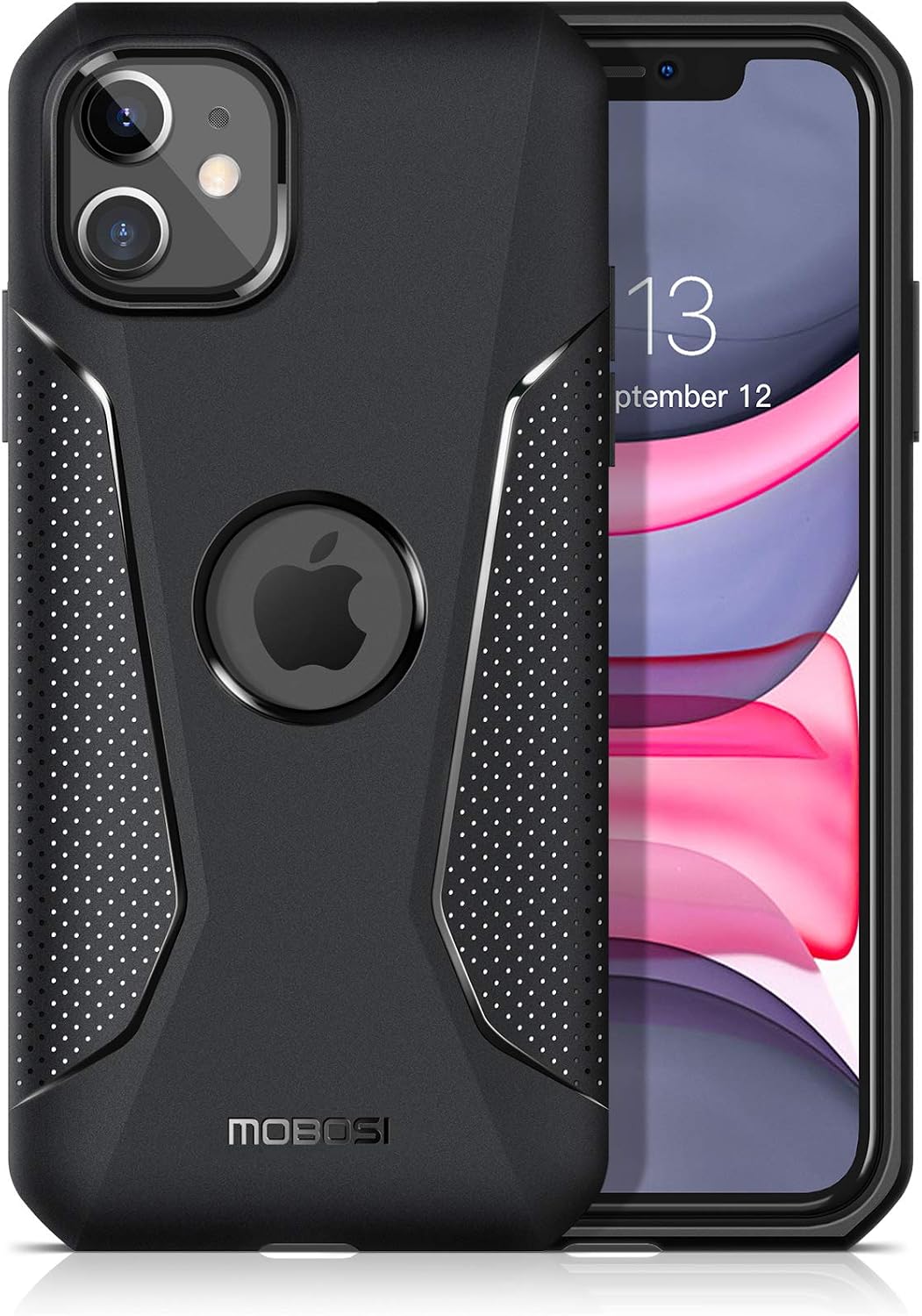 MOBOSI Net Armor Compatible with iPhone 11 Case, Shockproof Durable Soft TPU Bumper Protective Drop Protection Phone Cover, Matte Black