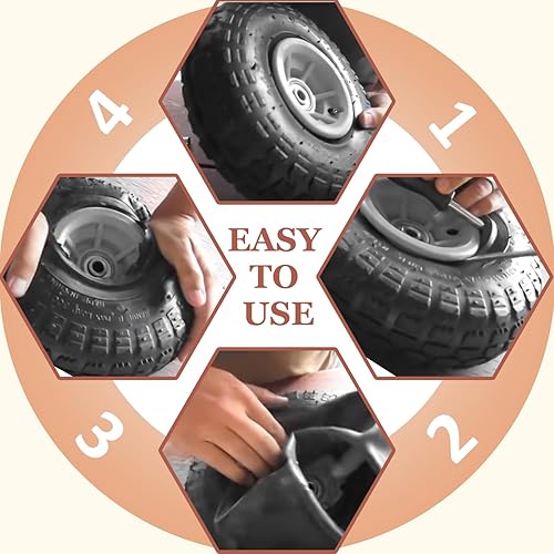 Miniatura 5 de Tubos internos de neumáticos de 4.804.00-8 pulgadas de Cenipar para carretilla de servicio pesado, como camiones de mano, carritos de jardín,