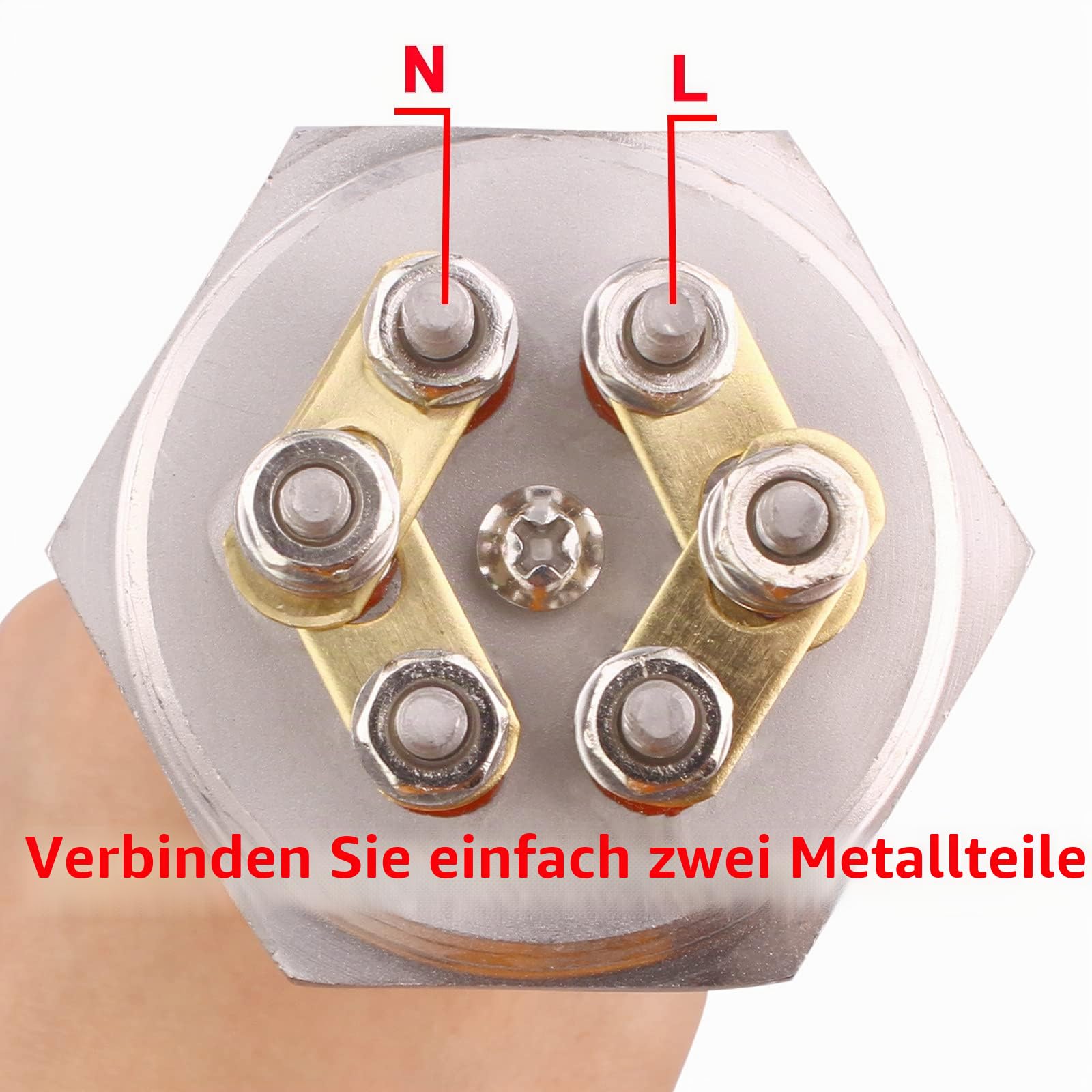 DERNORD 220V 3000W 1-1/2 Zoll 47.8MM DN40 Heizelement U-förmiger elektrischer Kochendwassererhitzer BSP Gewindekupferflansch