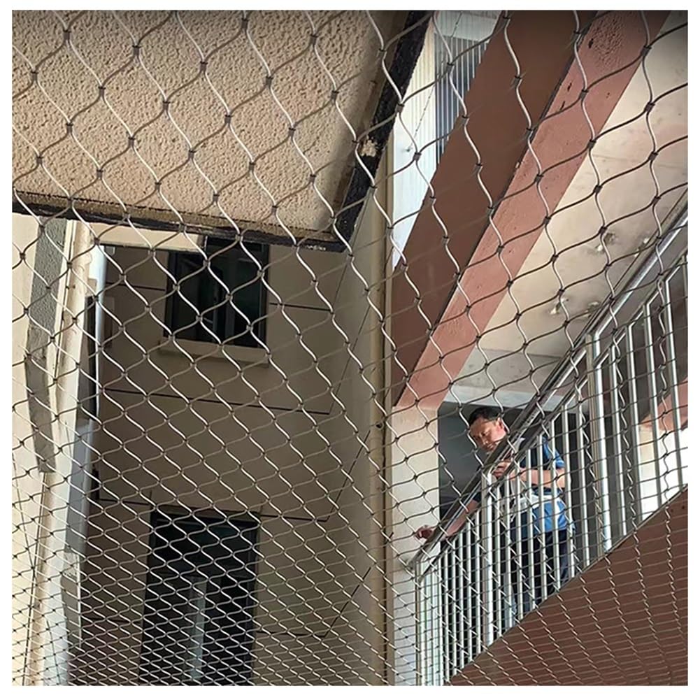 Rete metallica in acciaio inossidabile, flessibile X-Type Balaustra Infill, Rete di cavo estensibile per gabbie di pollame, rete di sicurezza per animali, durevole e versatile