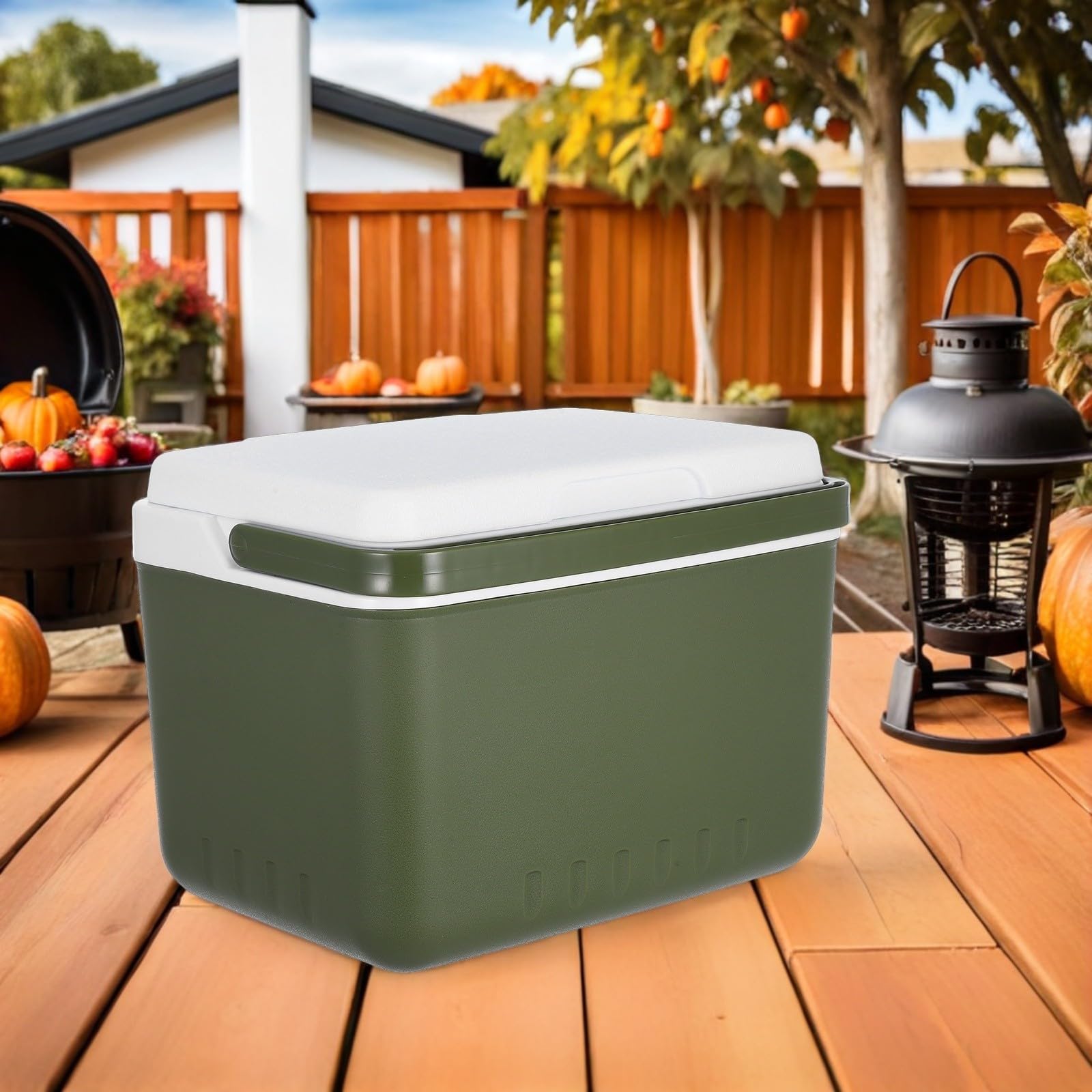 Borsa Termica Portatile 9l per Bevande e Alimenti Verde | Pe, Pp e Polistirene, Ritenzione del Ghiaccio, per Viaggi su Strada e Barbecue