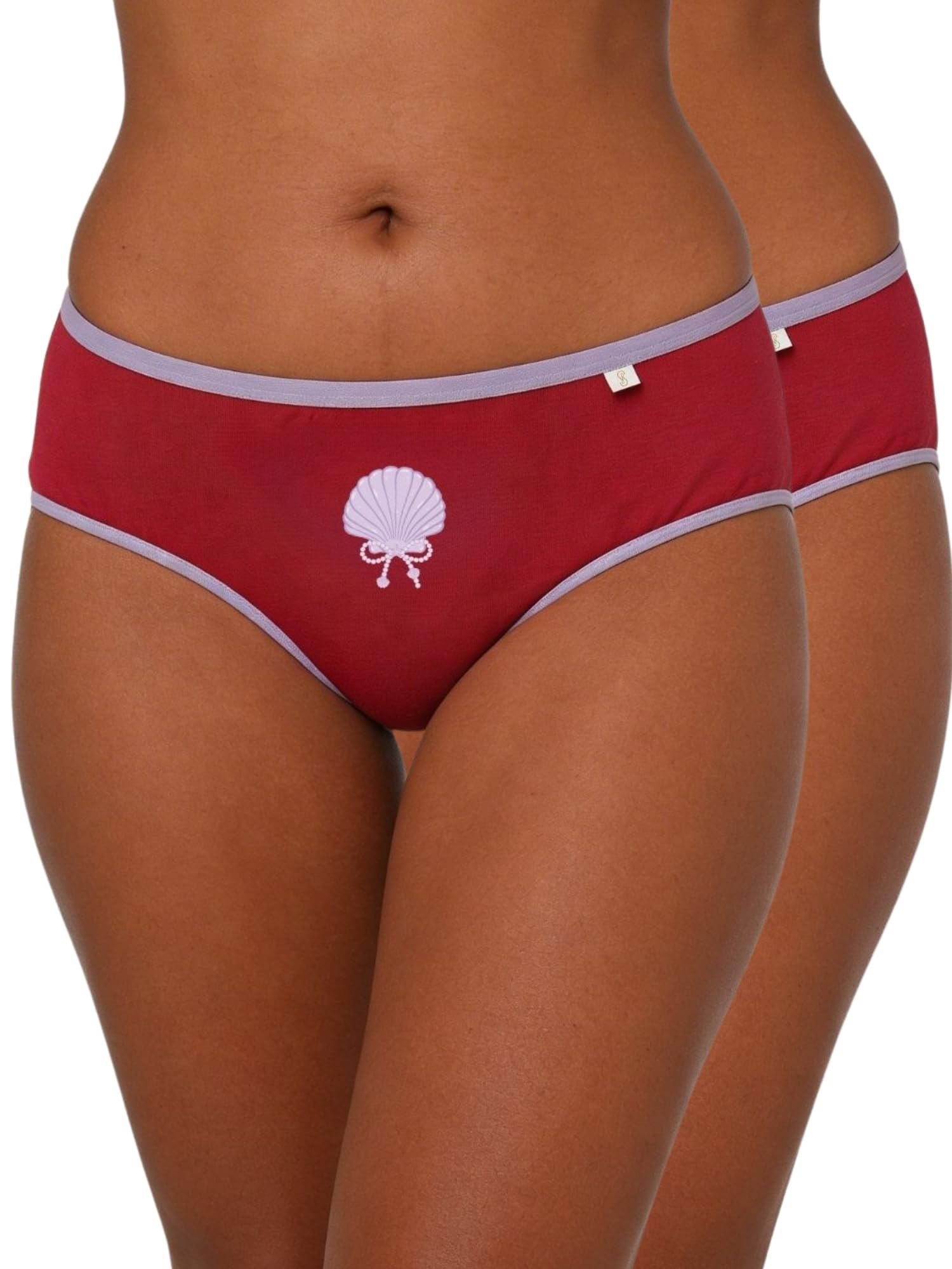 inner sense Bamboo Medium Rise Panty Set for Women I Stretchable Bikini with Full Rear Coverage and Elastic Waistband I Antimicrobial Innerwear for Women (Pack of 2)-picture-38
