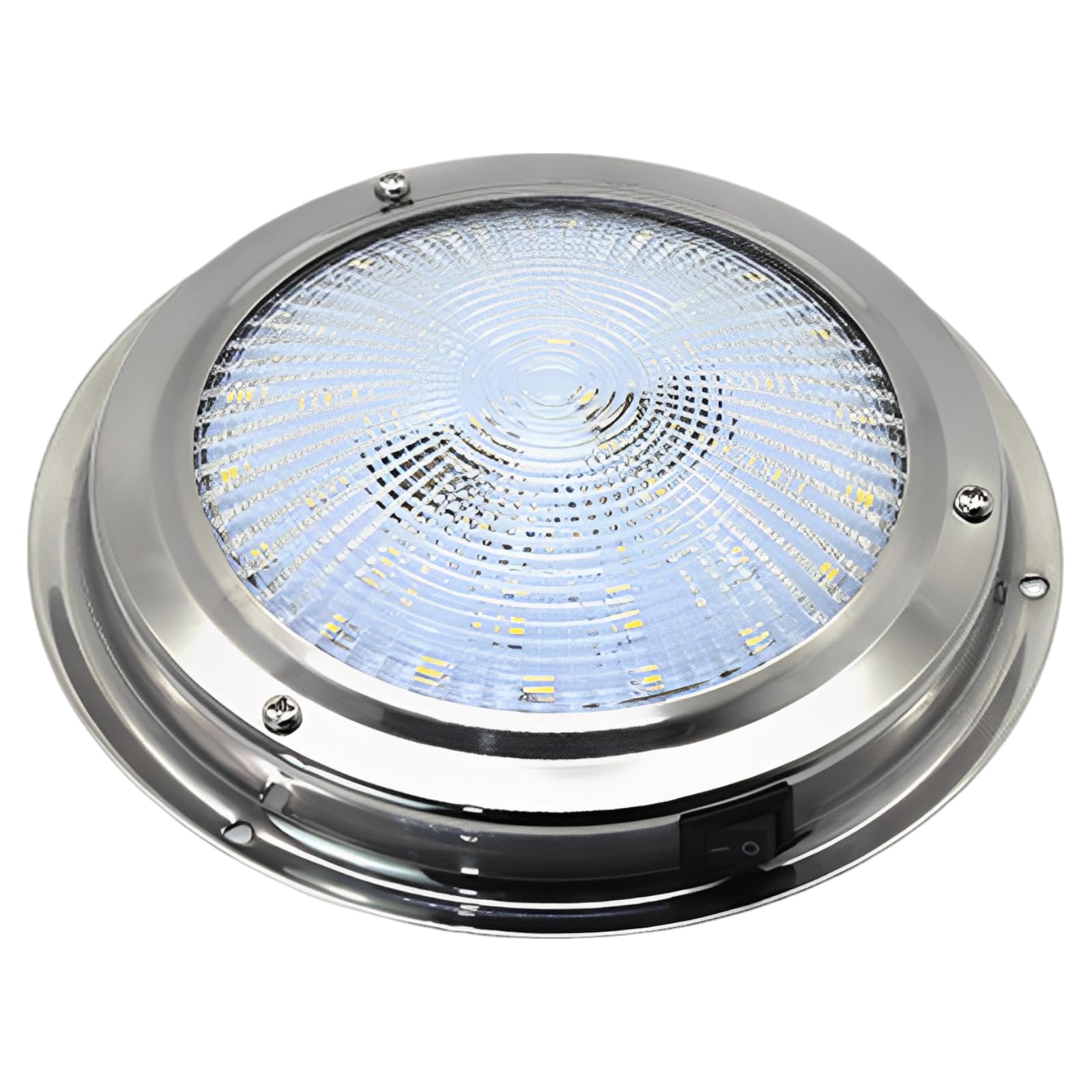 42 oświetlenie LED do łodzi morskiej, mocowanie zewnętrzne ze stali nierdzewnej 12/24 V, z przełącznikiem, klasa IP65, oświetlenie wnętrza łodzi, 5,5 cala / 140 mm, oświetlenie pokładu obiektywu PC do