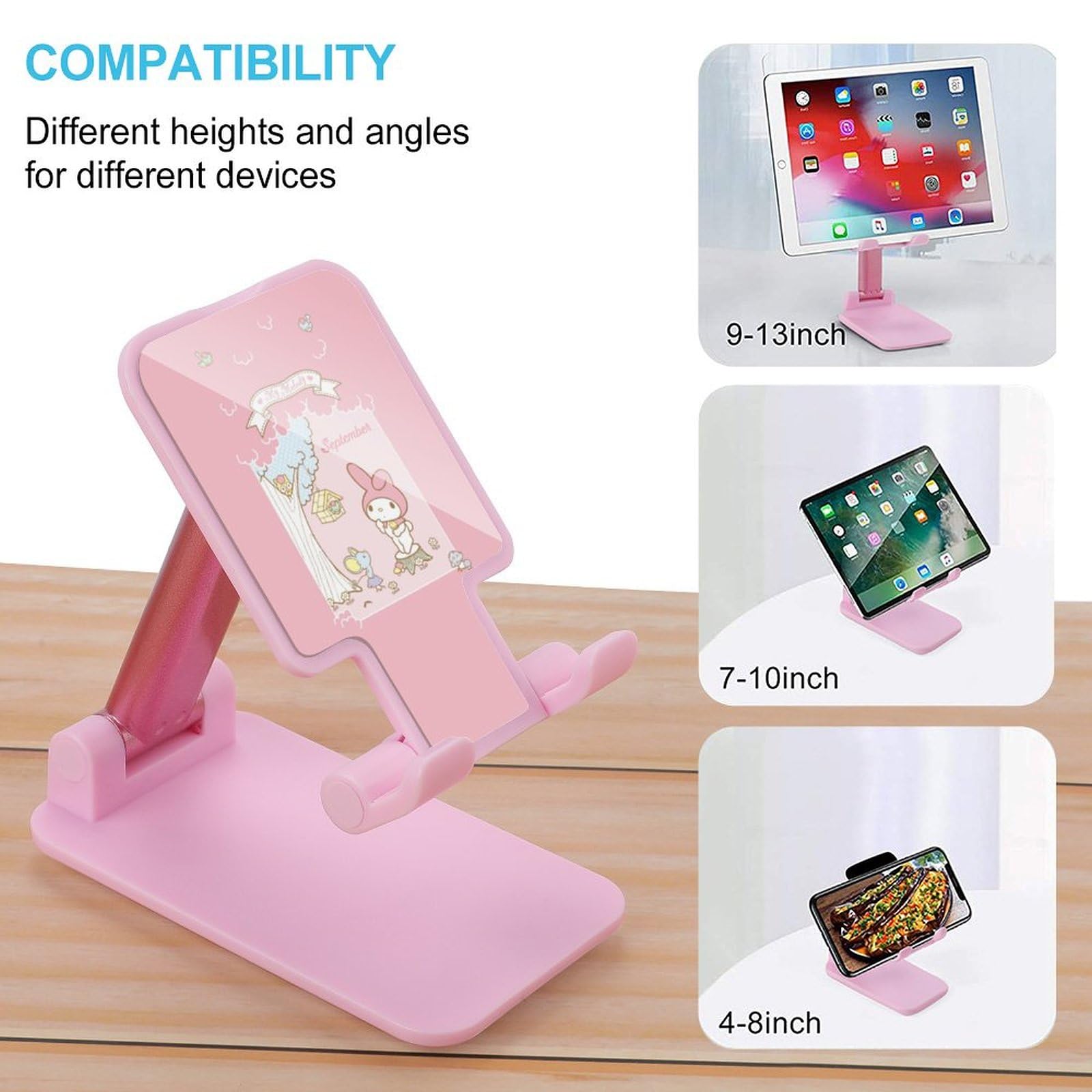 【新品】卓上 スマホ スタンド 折り畳み式 コンパクト 軽量 ピンク シズカウィル スマホスタンド 卓上 折りたたみ スマホ立て