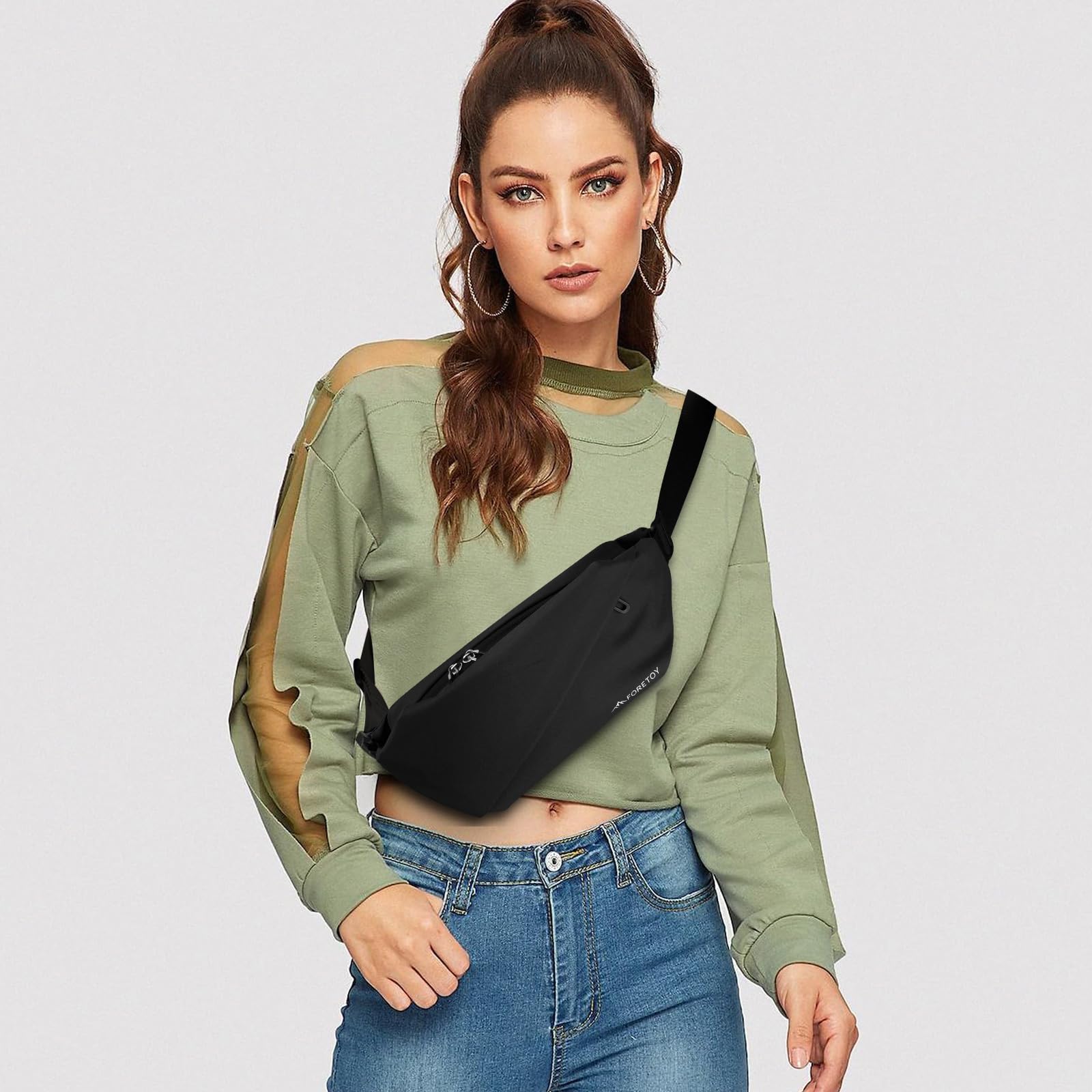 Marsupio Uomo Donna, Marsupio Grande Multitasche, Marsupio Impermeabile, Fanny Pack Bag con Cinturino Regolabile, Marsupio Sportivo per Viaggio Ciclismo Running Trekking Campeggio