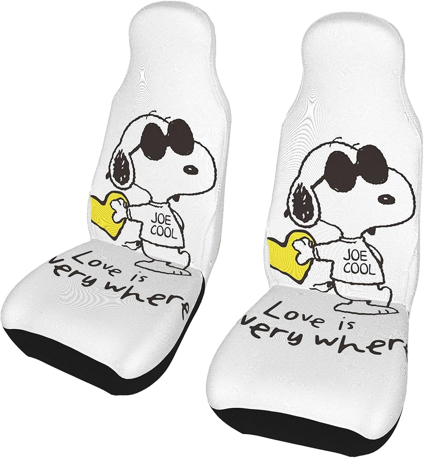 Snoopy スヌーピー カーシートカバー ２枚セット 前席用 軽 普通車適用 フロント