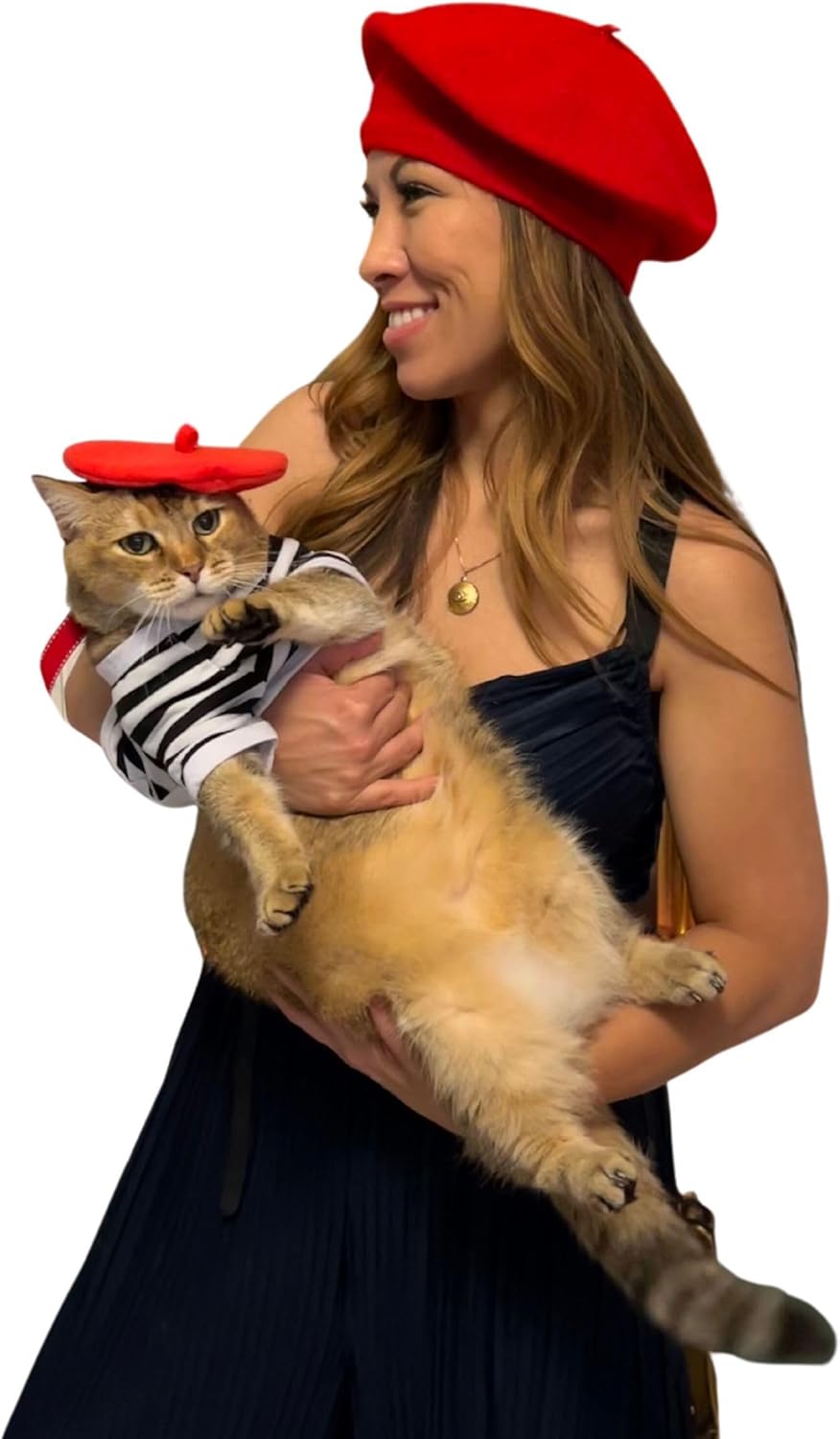 Cat and Human MATCHING berets! Twinning with the feline, with or without full french outfit! (Large)