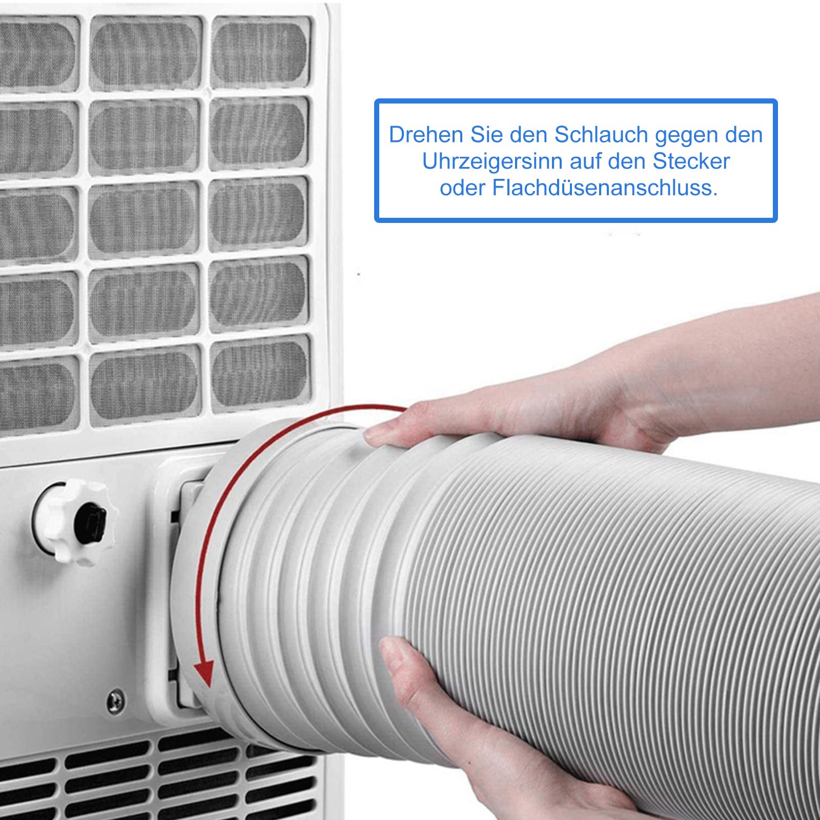 Tragbarer Klimaanlage Schlauch flexibler mit 150mm Durchmesser 300cm Länge Klimaanlage Abluftschlauch Verlängerung Flexibelr Lüftungsschlauch AC-Abluftschlauc für Mobil Klimaanlage Klimagerät