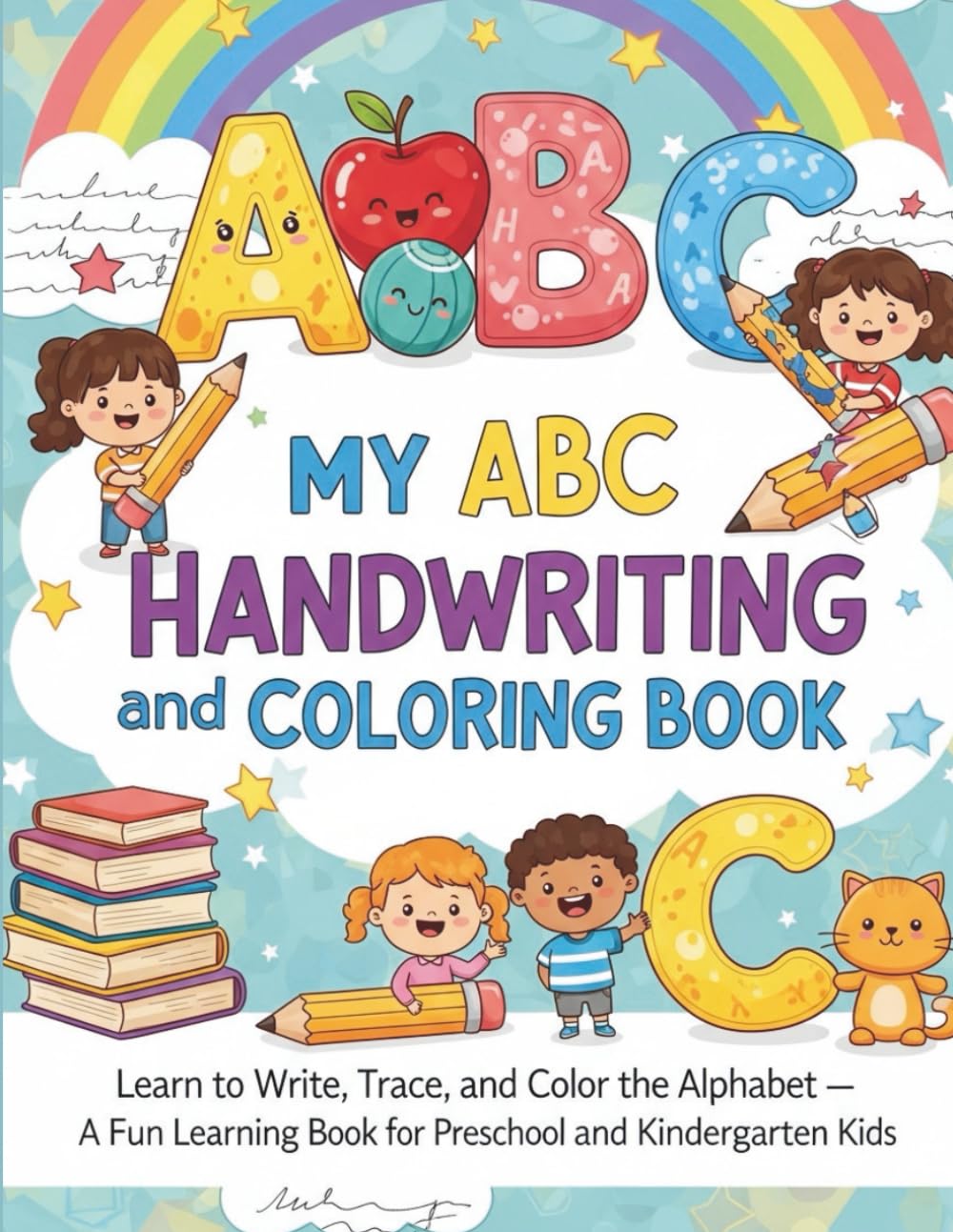 My ABC Handwriting and Coloring Book: Trace, Write & Color A–Z — Fun Handwriting Practice for Preschool & Kindergarten (Ages 2–4 )