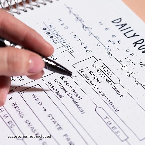 Miniatura 5 de Erin Condren Cuaderno de cuadrícula de puntos encuadernados en espiral de 7 x 9 pulgadas, círculos abstractos, cuadrícula de 160 puntos, cuaderno