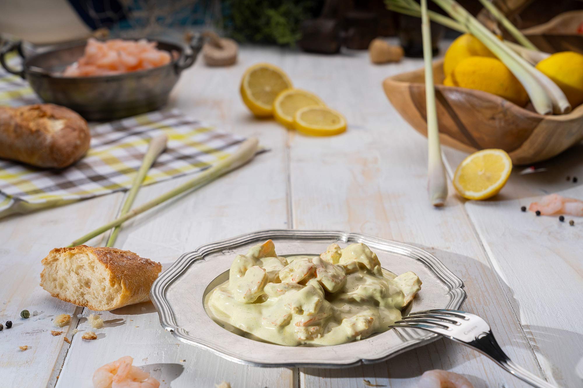 Klaassen Thai-Lemon Garnelensalat, in Handarbeit hergestellt, fruchtiges Thai-Gewürz, mit Zitronengras und Limetten, 1000g