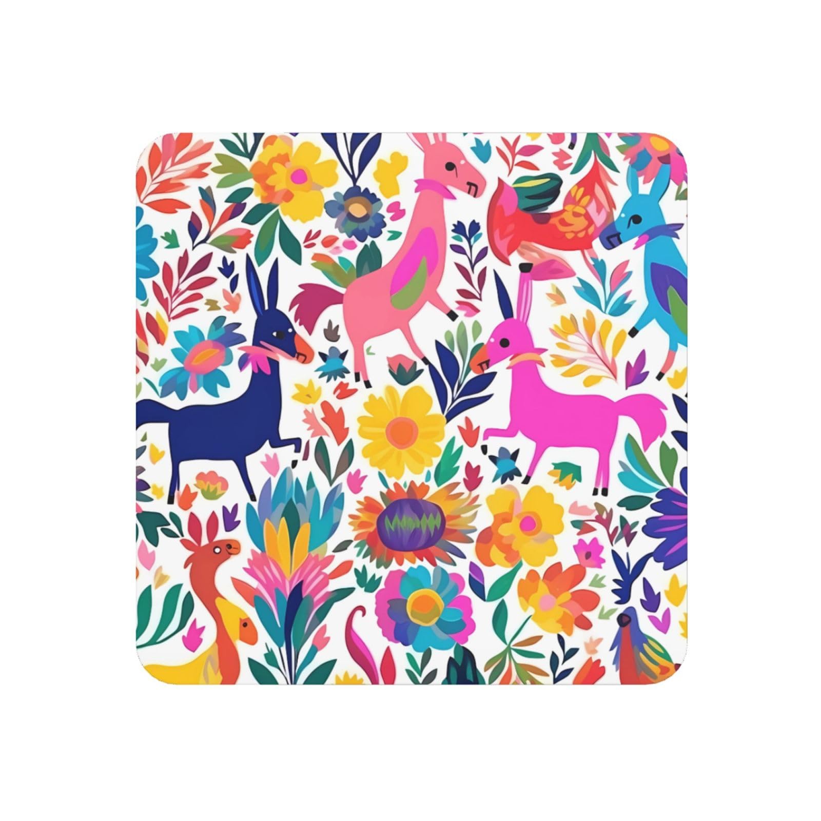 Fodpand Square Mexican Otomi Animals Fridge Magnets, Strong Small Refrigerator Magnets Decorative Magnets For Kitchen Fridge Office Locker - Funny Magnetic Stickers Birthday Gifts