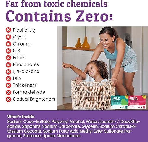 Miniatura 7 de Breezleaf Hojas de detergente para ropa, lino fresco, 164 cargas, tira de lavandería ecológica para viajes y hogar, tiras de jabón hipoalergénicas