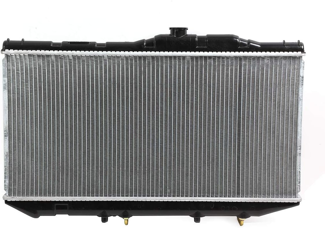 DNA Motoring OEM-RA-870 Factory Style Aluminum Core Cooling Radiator Replacement Compatible with 87-91 Camry AT MT, 26-5/16" W X 12-7/8" H X 5/8" D